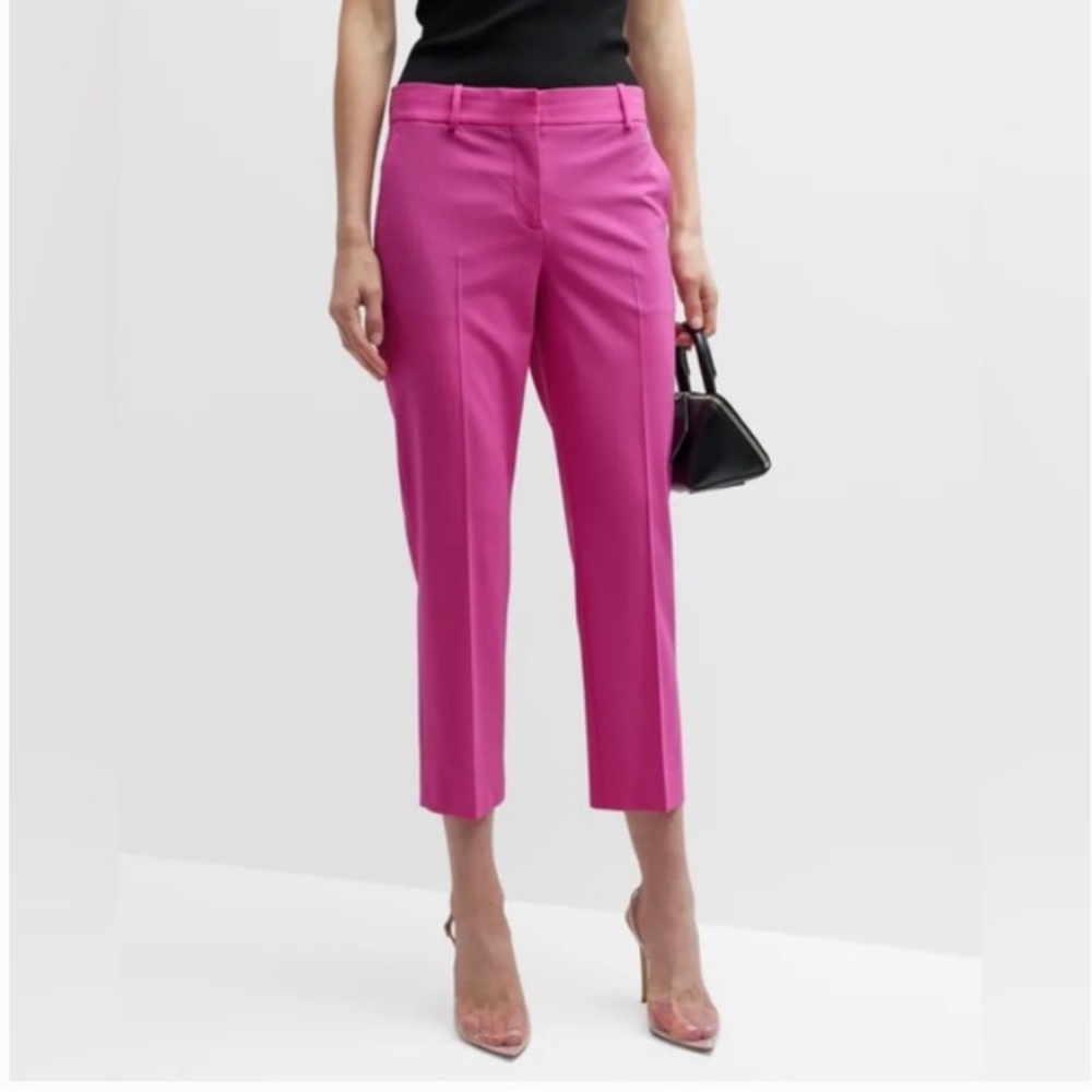 Theory Trecca Good Wool Cropped Pants Pink Size 6